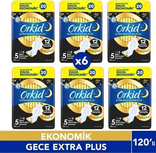 Ultra Extra 4'Lü Gece Extra Plus 20'Li X6 Adet
