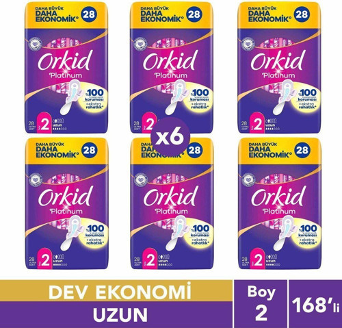 Platinum Uzun (Boy 2) 28 Adet Hijyenik Ped 6 Adet