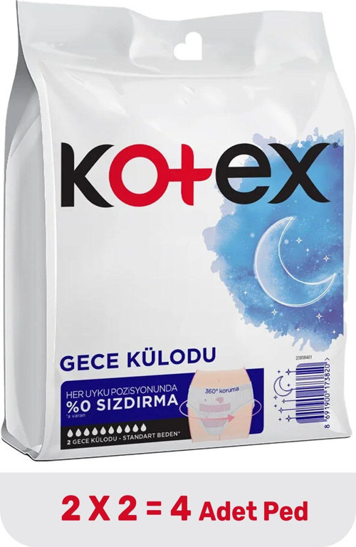 Regl Gece Külodu 2 Paket 4 Adet Ped