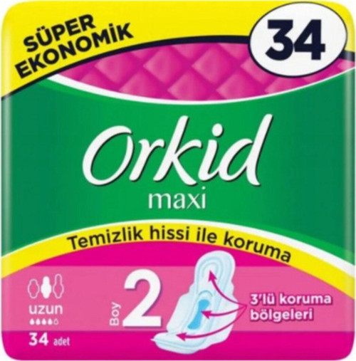 Maxi 34 Adet Süper Ekonomik Uzun Hijyenik Ped