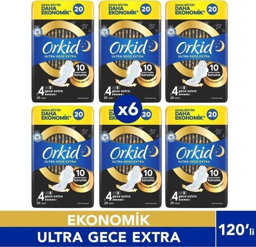 Ultra Gece Ekstra Hijyenik Ped 20 Adet 4 Boy 6 Adet