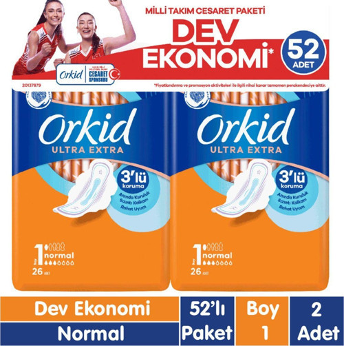 Ultra Extra Cesaret Paketi Normal Ped 52X2 104 Adet