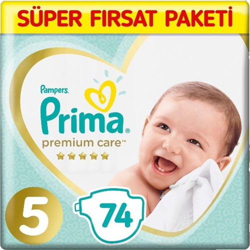 Bebek Bezi Premium Care 5 Beden 74 Adet Junior Fırsat Paketi