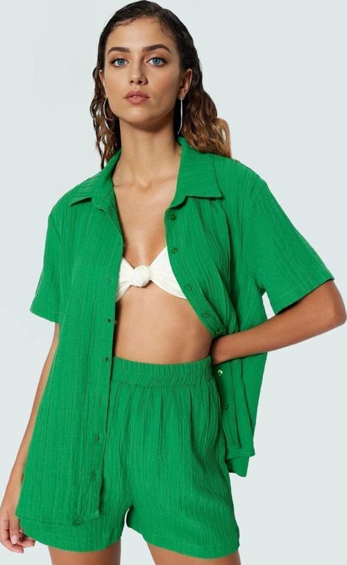 Şık Dokuma Gömlek Şort Takım Fitted Kalıp Rahat Yazlık Plaj Modern Stil Özel Tasarım