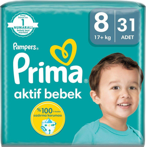 Aktif Bebek Ekonomik Paket 8 Beden 17+ Kg 31 Adet