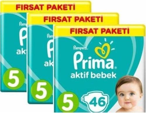 Bebek Bezi 5 Beden 3'Lü Paket 138 Adet