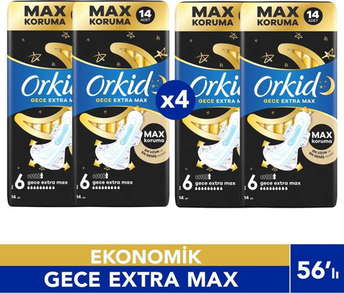 Hijyenik Ped Ultra Gece Ekstra Max 14' Lü 4 Adet