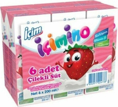 Içim Içimino Çilekli Süt 6X180 Ml. (4'Lü)
