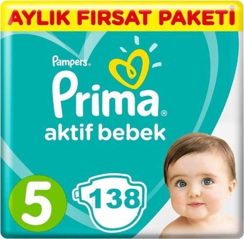 Bebek Bezi Aktif Bebek 5 Beden 138 Adet Junior Aylık Fırsat Paketi