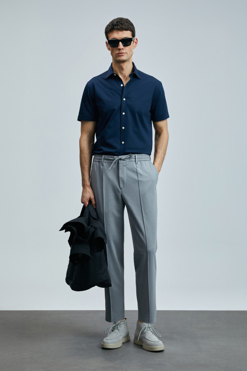 Sımon Smart Erkek Chino Pantolon Slim Fit Gri