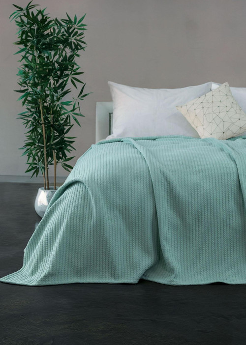Lima Twist Dokulu Tek Kişilik 150x220 Pike - Yeşil