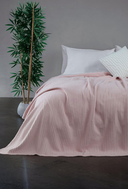 Lima Twist Dokulu Tek Kişilik 150x220 Pike - Pudra