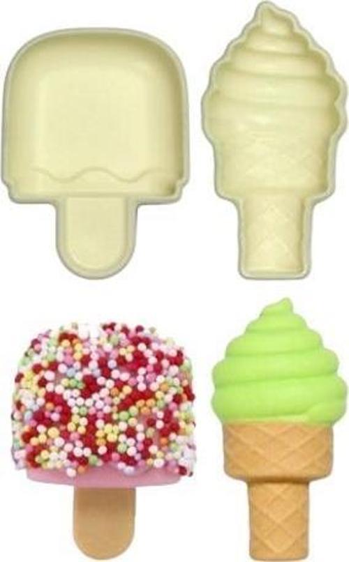 Şeker Hamuru Kalıbı Dondurma Plastik Kesme Set 2 Li