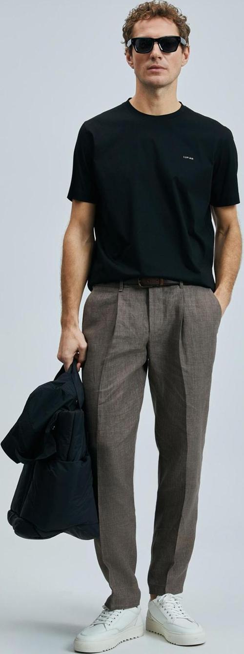 Erkek Bran Modern Grafik T-Shirt 111020262 Siyah