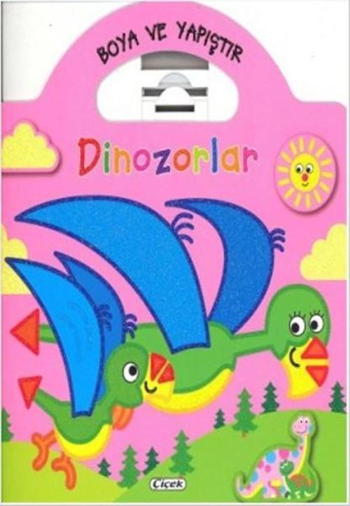 Boya ve Yapıştır - Dinozorlar Pembe