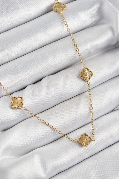  Yonca Model Gold Renk Kadın Kolye - EBJ250711W36545