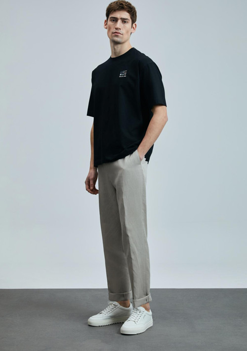 Erkek Mask Modern Grafik T-Shirt 111020248 Siyah