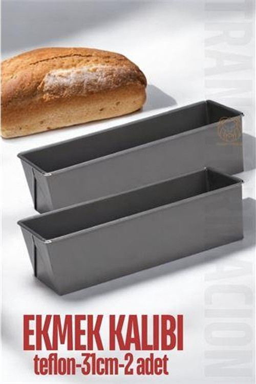 Teflon Ekmek Pişirme Kalıbı Baton Pasta Kalıbı 31 CM 2 Adet