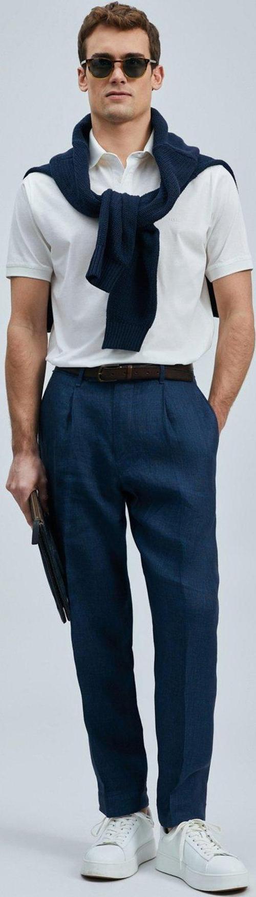 Erkek Luna Smart Polo T-Shirt 111040228 Kırık Beyaz