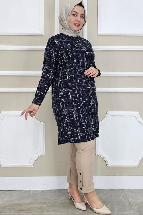 KADIN DESENLİ TESETTÜR TUNİK