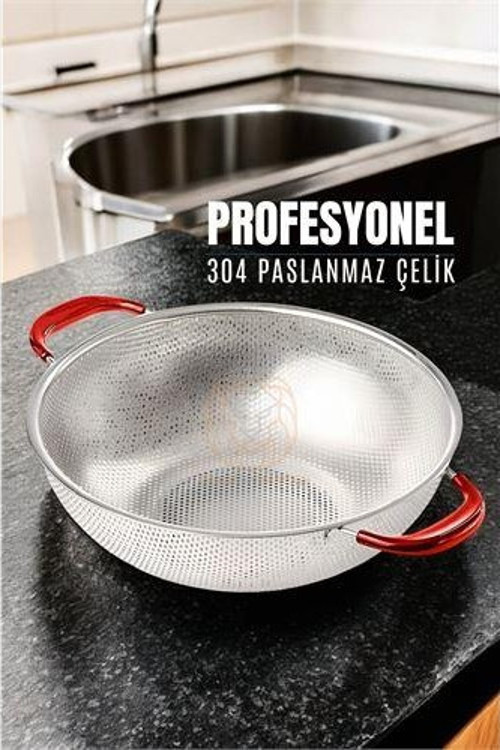 Kevgir Yuvarlak Süzgeç 304 Paslanmaz Çelik