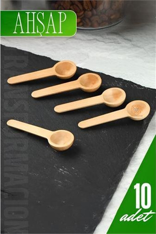 Ahşap Baharat Kaşığı Mini 10 Adet