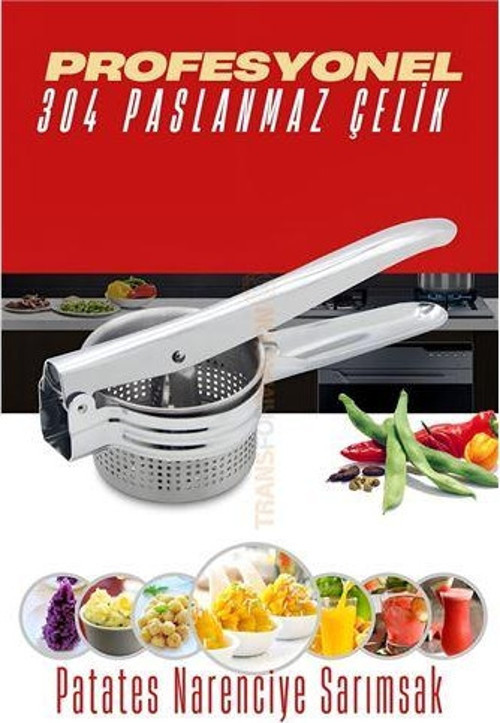 Patates Ezici 304 Paslanmaz Çelik Narenciye Sıkacağı Sebze Presi