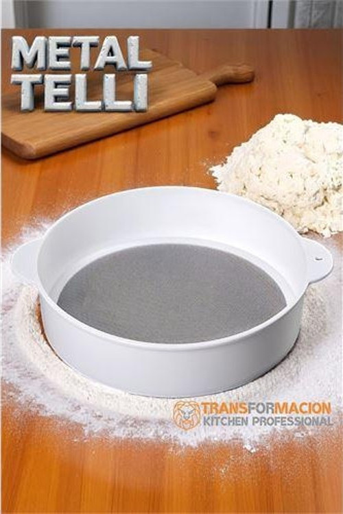Un Eleği -Metal Telli Elek - Plastik Çerçeveli 28 cm Un Eleği