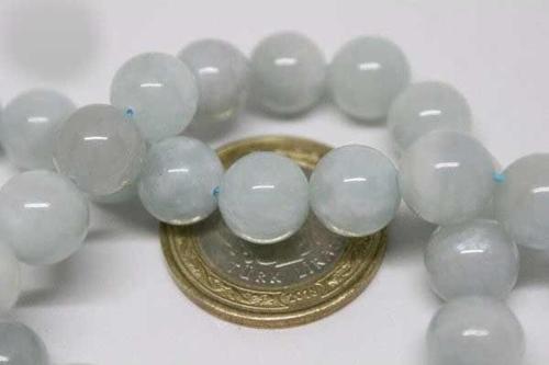 Akuamarin Taşı YARIM Dizi 10mm (18cm uzunluğundadır)