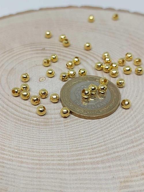 Altın Renk Metal Ara Malzeme 4mm/100 Adet
