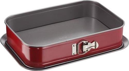 J1640514 Delibake 36x24 Cm Kelepçeli Kırmızı Kek Dikdörten Kalıbı - 2100104743