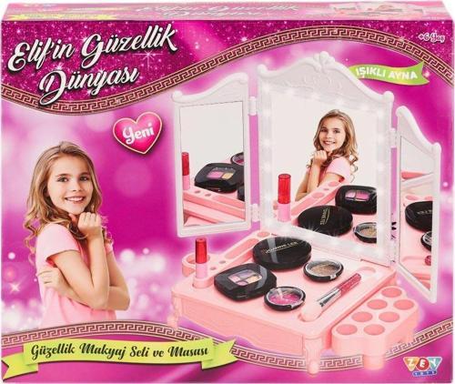 ZEY2044 LED Işıklı Elif'in Güzellik Dünyası Makyaj Seti -Zey Toys
