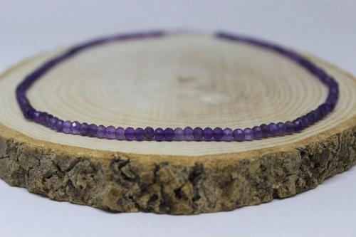 Ametist Taşı Rondela Faset Kesim 3.5*2.5mm Dizi