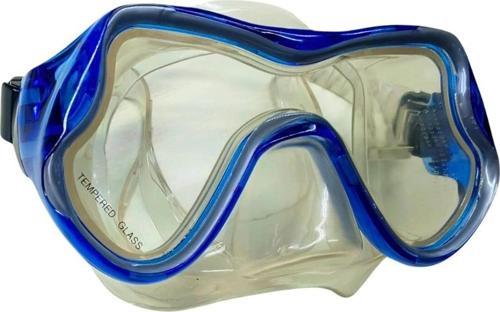 Star Diving Temper Camlı Dalış Maskesi Yetişkin - 51709-MAVİ