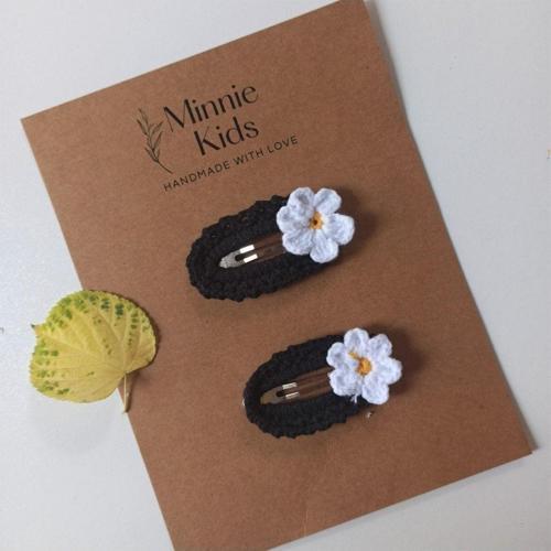 Minniekids Kız Bebek/Çocuk 2Li Papatyalı Örgü Çıtçıt