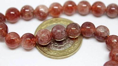 Çilek Kuvars Taşı 8mm/5 Adet