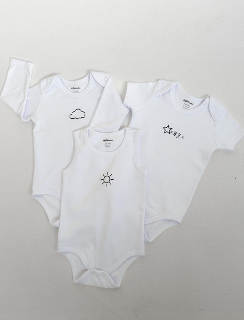 İnterlok Üçlü Bebe Badi