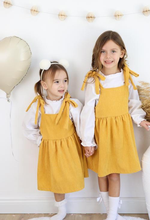 Fitilli Kadife Elbise İkili Takım