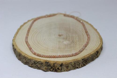 Güneş Taşı Koyu Renk Rondela Faset Kesim 3.5*2.5mm YARIM Dizi (17cm uzunluğundadır)