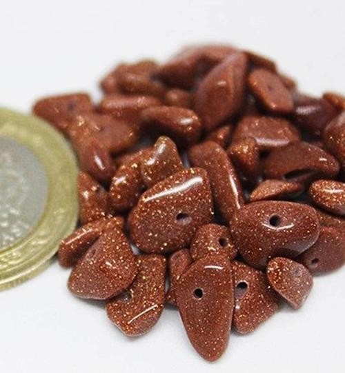 Delikli Yıldız Taşı Kahverengi Mini Boy 50 Adet