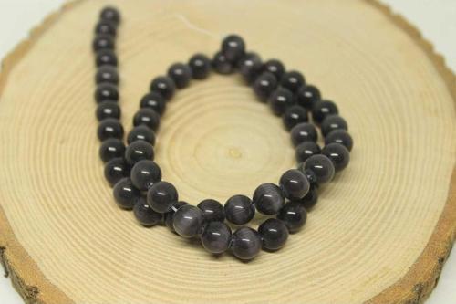 Kedi Gözü Taşı Yarım Dizi 8mm (24160) (18cm Uzunluğundadır)