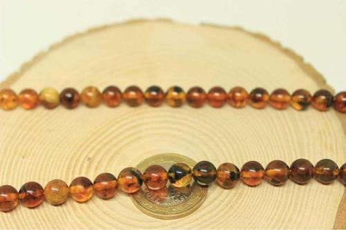 Kehribar 8mm/2 Adet Boncuk Taş (23470-1)