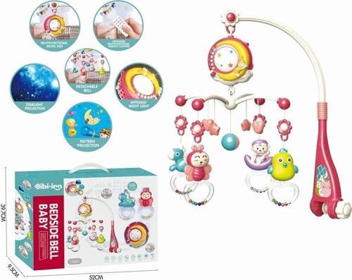 BIB648A54 -Vardem Işıklı Müzikli Kumandalı Kırmızı Bebek Dönencesi