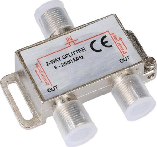Fully E-335A 5-2500MHZ 1-2 Anten Splitter Powerpass Çanak Anten Uydu Sinyal Çoklayıcı Çoğaltıcı