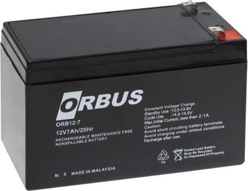 Orbus ORB12-7 12 Volt 7 Amper Kuru Tip Akü 150x65x90mm Yeni Tarihli Taze Akü