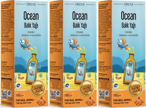 Omega 3 Portakallı Balık Yağı 150ml 3 Adet