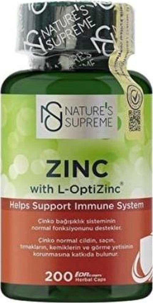  Nature's Supreme Zinc 15 Mg 200 Kapsül