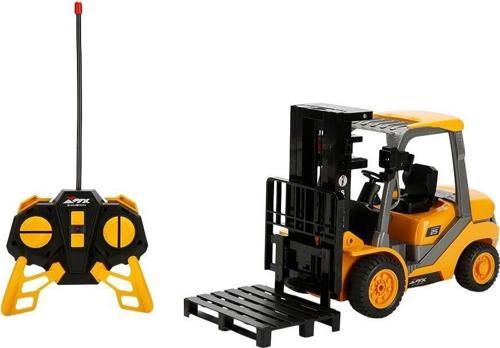 1:18 Uzaktan Kumandalı Işıklı Forklift Oyuncak – Şarjlı & USB Kablosu Dahil – 6CH RC Lojistik Aracı