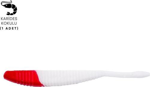 Silikon Kurt Yem - 3,3g 95mm - Fishack WormiX - 1 Adet - Red White