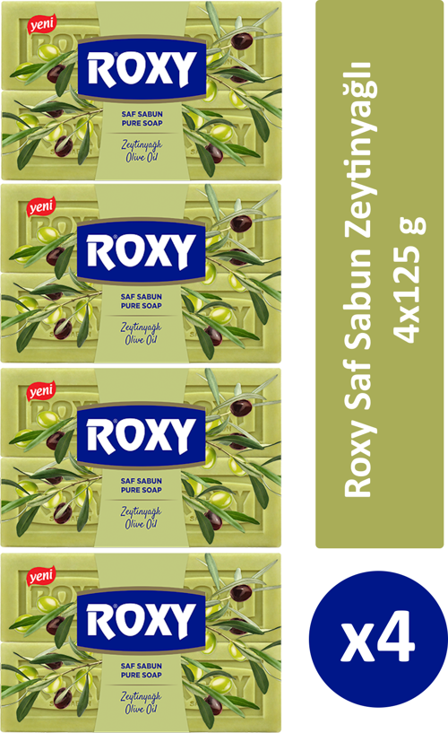 Saf Zeytinyağlı Banyo Sabunu (4x125Gr) x 4 Adet